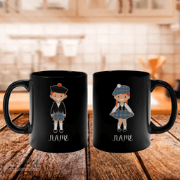 Scottish Napier Ancient Clan Cute Scottish Couple Tartan Personalized Mugs For Couple