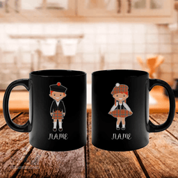 Scottish Munro Ancient Clan Cute Scottish Couple Tartan Personalized Mugs For Couple