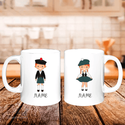Scottish Rose Hunting Ancient Clan Cute Scottish Couple Tartan Personalized Mugs For Couple