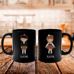 Scottish Ross Ancient Clan Cute Scottish Couple Tartan Personalized Mugs For Couple