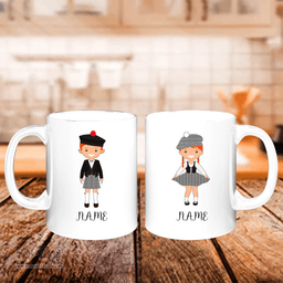 Scottish Shepherd Clan Cute Scottish Couple Tartan Personalized Mugs For Couple