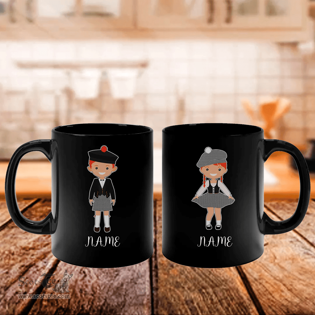 Scottish Shepherd Clan Cute Scottish Couple Tartan Personalized Mugs For Couple