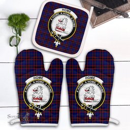 Scottish Home Modern Clan Crest Tartan Oven Mitt And Pot Holder Set (2 Oven Mitts + 1 Pot Holder)