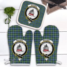 Scottish MacNeil Of Barra Ancient Clan Crest Tartan Oven Mitt And Pot Holder Set (2 Oven Mitts + 1 Pot Holder)