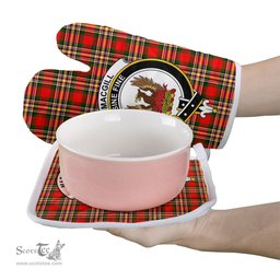 Scottish MacGill Modern Clan Crest Tartan Oven Mitt And Pot Holder Set (2 Oven Mitts + 1 Pot Holder)