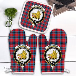 Scottish MacTavish Modern Clan Crest Tartan Oven Mitt And Pot Holder Set (2 Oven Mitts + 1 Pot Holder)