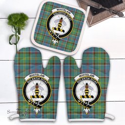 Scottish Whitelaw Clan Crest Tartan Oven Mitt And Pot Holder Set (2 Oven Mitts + 1 Pot Holder)