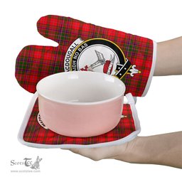 Scottish MacDougall Modern Clan Crest Tartan Oven Mitt And Pot Holder Set (2 Oven Mitts + 1 Pot Holder)