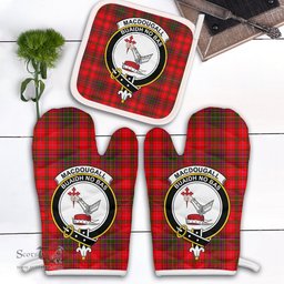 Scottish MacDougall Modern Clan Crest Tartan Oven Mitt And Pot Holder Set (2 Oven Mitts + 1 Pot Holder)
