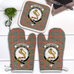 Scottish MacKintosh Ancient Clan Crest Tartan Oven Mitt And Pot Holder Set (2 Oven Mitts + 1 Pot Holder)