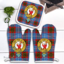 Scottish Pennycook Clan Crest Tartan Oven Mitt And Pot Holder Set (2 Oven Mitts + 1 Pot Holder)
