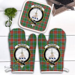 Scottish Muirhead Clan Crest Tartan Oven Mitt And Pot Holder Set (2 Oven Mitts + 1 Pot Holder)