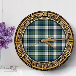 ScotsTee Shop Scottish Gordon Dress Ancient Clan Tartan Wooden Wall Clock