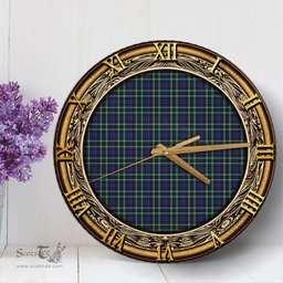 ScotsTee Shop Scottish Graham of Montrose Modern Clan Tartan Wooden Wall Clock