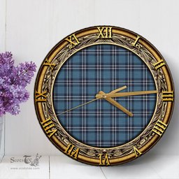 ScotsTee Shop Scottish Earl of St Andrews Clan Tartan Wooden Wall Clock