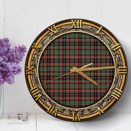 ScotsTee Shop Scottish Cumming Hunting Ancient Clan Tartan Wooden Wall Clock