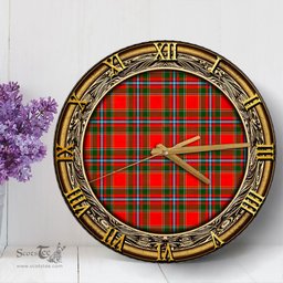 ScotsTee Shop Scottish Drummond of Perth Clan Tartan Wooden Wall Clock