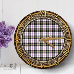 ScotsTee Shop Scottish MacPherson Dress Modern Clan Tartan Wooden Wall Clock