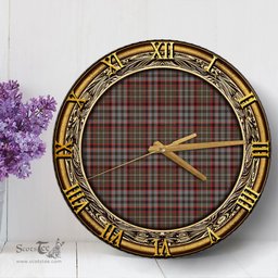 ScotsTee Shop Scottish Nicolson Hunting Weathered Clan Tartan Wooden Wall Clock