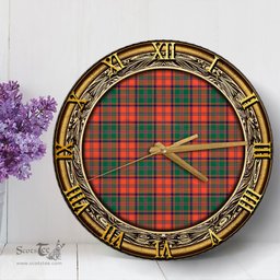 ScotsTee Shop Scottish Stewart of Appin Ancient Clan Tartan Wooden Wall Clock