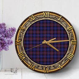 ScotsTee Shop Scottish Pride of Scotland Clan Tartan Wooden Wall Clock