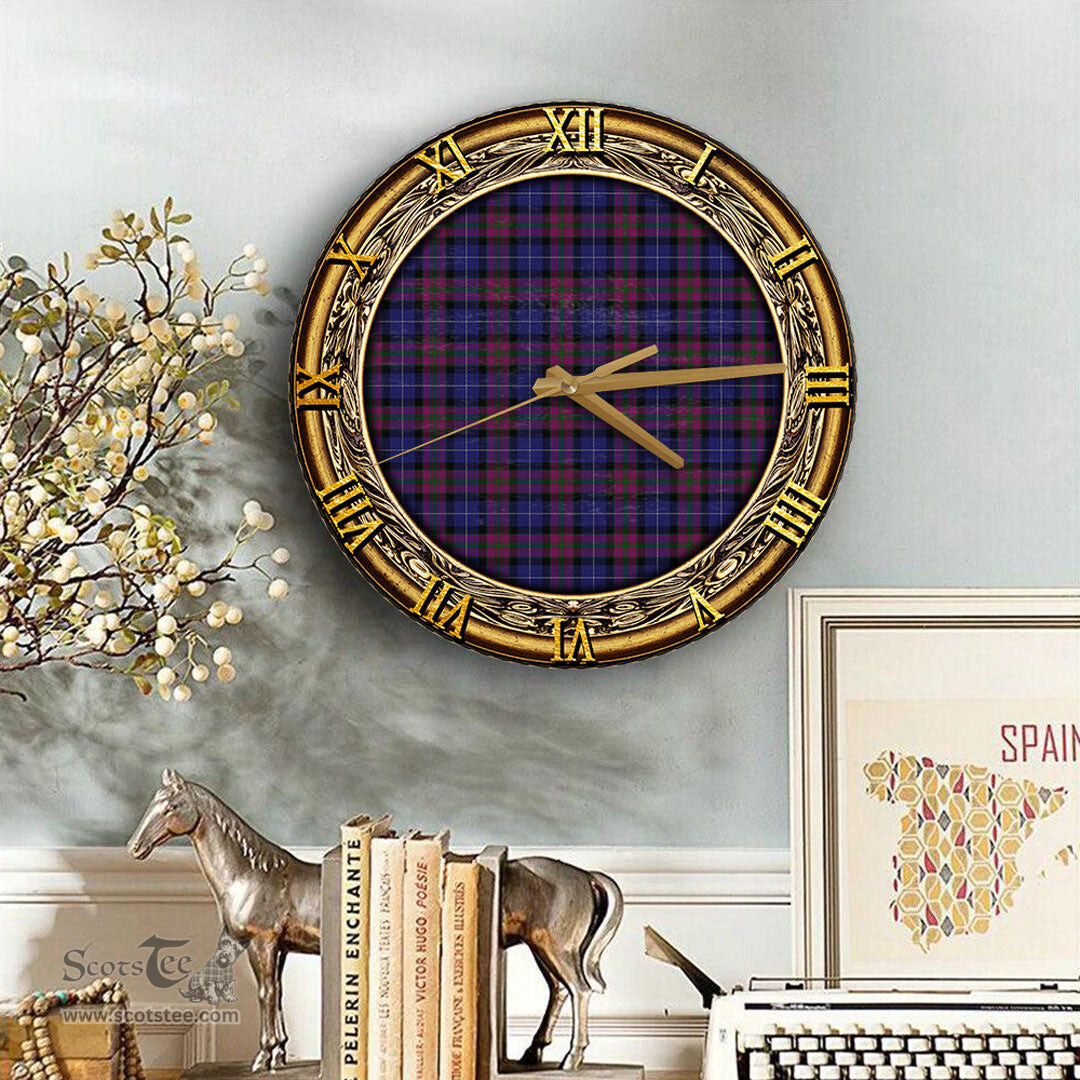 ScotsTee Shop Scottish Pride of Scotland Clan Tartan Wooden Wall Clock