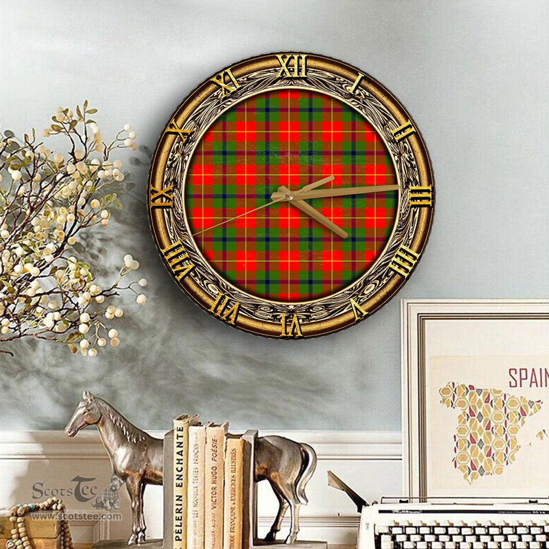 ScotsTee Shop Scottish Turnbull Dress Clan Tartan Wooden Wall Clock