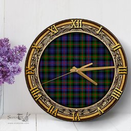 ScotsTee Shop Scottish Murray of Atholl Modern Clan Tartan Wooden Wall Clock