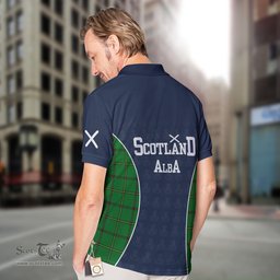 ScotsTee Shop Scottish Don Clan Crest Scotland Alba And Scottish Tartan Polo Shirt