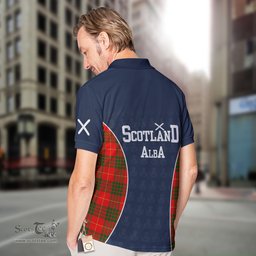 ScotsTee Shop Scottish Cameron Clan Crest Scotland Alba And Scottish Tartan Polo Shirt