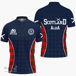 ScotsTee Shop Scottish Cairns Clan Crest Scotland Alba And Scottish Tartan Polo Shirt