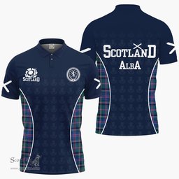 ScotsTee Shop Scottish Cooper Clan Crest Scotland Alba And Scottish Tartan Polo Shirt