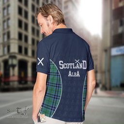 ScotsTee Shop Scottish Keith Clan Crest Scotland Alba And Scottish Tartan Polo Shirt