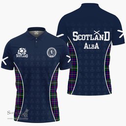 ScotsTee Shop Scottish Inglis Clan Crest Scotland Alba And Scottish Tartan Polo Shirt