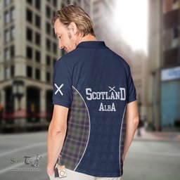 ScotsTee Shop Scottish Taylor Clan Crest Scotland Alba And Scottish Tartan Polo Shirt