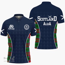ScotsTee Shop Scottish MacCulloch McCulloch Clan Crest Scotland Alba And Scottish Tartan Polo Shirt