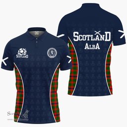 ScotsTee Shop Scottish Skene Clan Crest Scotland Alba And Scottish Tartan Polo Shirt