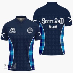ScotsTee Shop Scottish McKerrell Clan Crest Scotland Alba And Scottish Tartan Polo Shirt