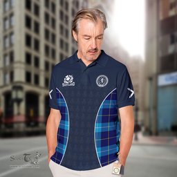 ScotsTee Shop Scottish McKerrell Clan Crest Scotland Alba And Scottish Tartan Polo Shirt
