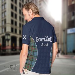ScotsTee Shop Scottish Paisley Clan Crest Scotland Alba And Scottish Tartan Polo Shirt