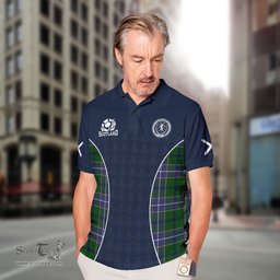 ScotsTee Shop Scottish Wishart Clan Crest Scotland Alba And Scottish Tartan Polo Shirt