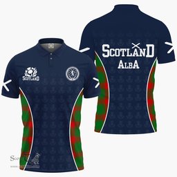 ScotsTee Shop Scottish Middleton Clan Crest Scotland Alba And Scottish Tartan Polo Shirt