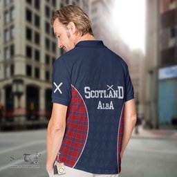 ScotsTee Shop Scottish Rait Clan Crest Scotland Alba And Scottish Tartan Polo Shirt