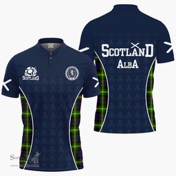 ScotsTee Shop Scottish Watson Clan Crest Scotland Alba And Scottish Tartan Polo Shirt
