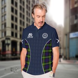 ScotsTee Shop Scottish Watson Clan Crest Scotland Alba And Scottish Tartan Polo Shirt