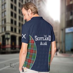 ScotsTee Shop Scottish Muirhead Clan Crest Scotland Alba And Scottish Tartan Polo Shirt