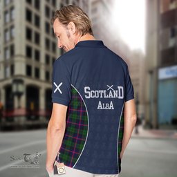 ScotsTee Shop Scottish Urquhart Clan Crest Scotland Alba And Scottish Tartan Polo Shirt