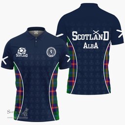 ScotsTee Shop Scottish Young Clan Crest Scotland Alba And Scottish Tartan Polo Shirt