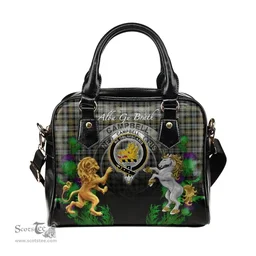ScotsTee Shop Scottish Campbell Argyll Weathered Clan Crest Tartan Lion Unicorn Thistle Shoulder Handbag