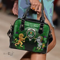 ScotsTee Shop Scottish Don (Tribe-of-Mar) Clan Crest Tartan Lion Unicorn Thistle Shoulder Handbag